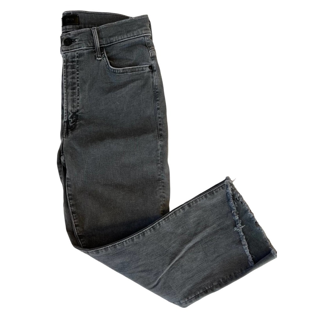 MOTHER Denim | The Insider Crop Step Fray Jeans in ash gray wash | size 26